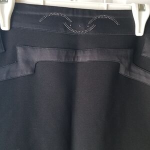 Turan Black Embellished Mini Skirt Satin Trim Beaded Detail Sz 38